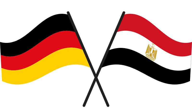 Flags of Germany and Egypt